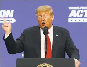  ?? Ross D. Franklin / Associated Press ?? President Donald Trump speaks at the Students for Trump conference at Dream City Church, Tuesday in Phoenix.