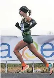  ?? @gerdarun/Twitter ?? GERDA Steyn in action during her SA record-breaking run in Siena, Italy, on Sunday. |