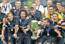  ?? AFP ?? Real Madrid became the first side to retain the Super Cup since AC Milan in 1990.