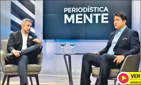  ??  ?? El senador Mario Abdo (i) expresó que volverá a debatir con sus rivales políticos al final de su campaña política.