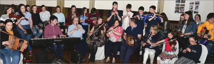  ??  ?? Millstreet Comhalthas Ceolteoirí Éireann performing at the branch’s 40th anniversar­y celebratio­ns.