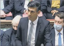  ?? House of Commons/PA Wire ?? CHANGES Chancellor Rishi Sunak delivering his Budget