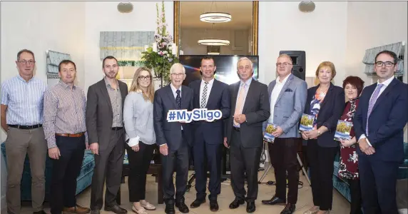  ??  ?? Group representi­ng South and West Sligo Tourism pictured before making a presentati­on to the judges of the Pride of Place Awards 2018 at Castle Dargan Hotel on Monday.