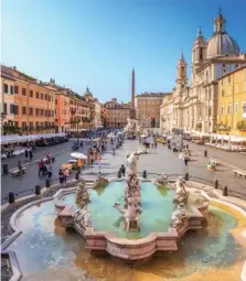  ??  ?? DANCING WATERS: The Fontana di Nettuno is one of three fountains gracing Rome’s Piazza Navona.