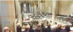  ??  ?? WITTENBERG: People attend a festival service at the Schlosskir­che (Castle Church, All Saint’s Church) in Wittenberg, eastern Germany, to celebrate the Reformatio­n Day. — AFP