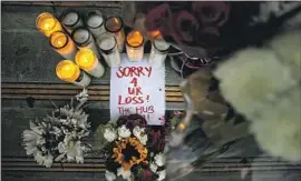  ?? Jason Armond Los Angeles Times ?? A BOY’S overdose is the latest involving pills possibly laced with fentanyl. Above, a memorial last week at Bernstein High for student Melanie Ramos, who died.