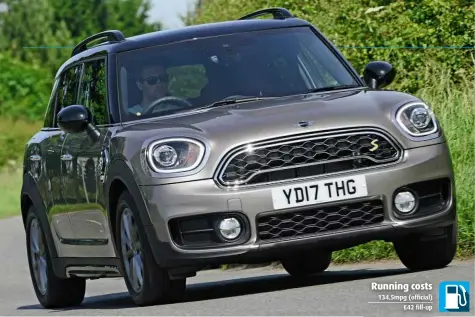  ??  ?? Running costs 134.5mpg (official) £42 fill-up