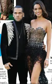  ?? — AP ?? Brazilian player Dani Alves and his wife Joana Sanz arrive for the awards ceremony.