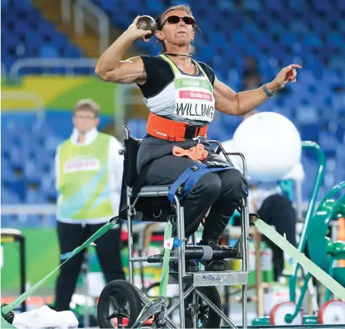  ?? Foto: dpa/Kay Nietfeld ?? Martina Willing will mit der Kugel ihre dritte Medaille bei den Europameis­terschafte­n in Berlin gewinnen.