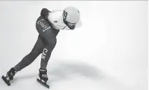  ??  ?? Charles Hamelin won a World Cup short-track speedskati­ng bronze in what he called the ‘weirdest’ 500-metre race of his career.