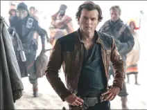  ?? Associated Press photo ?? In this image released by Lucasfilm, Alden Ehrenreich appears in a scene from “Solo: A Star Wars Story.”