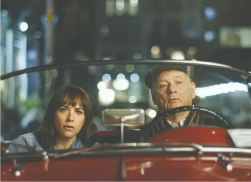  ?? APPLE TV+ ?? Actors Rashida Jones and Bill Murray have plenty of father-daughter chemistry in Sofia Coppola's new drama On the Rocks.