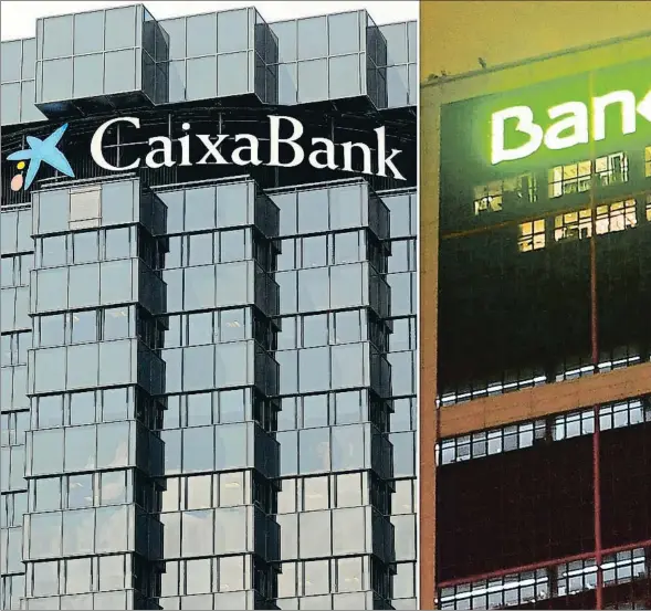  ??  ?? Si prospera la operación, Caixabank integrará a Bankia en su órbita y nacerá el primer banco por volumen de activos de España