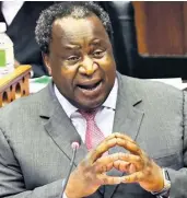  ??  ?? Finance Minister Tito Mboweni