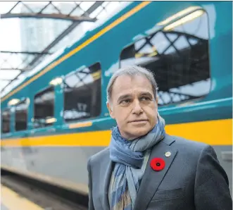  ?? TYLER ANDERSON/ POSTMEDIA NEWS ?? Yves Desjardins- Siciliano, CEO of Via Rail, says high- speed rail is expensive, and it makes little sense to invest in it until the existing congestion on Canadian railways is solved.