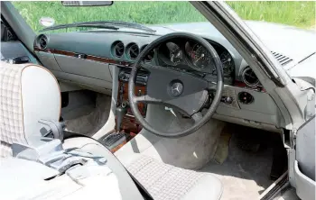  ??  ?? Wood trim was added to the interior from 1980. The instrument­s were models of clarity, and the overall feel of the cabin was of high quality without unnecessar­y ostentatio­n.