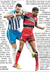  ??  ?? Physical: Shane Duffy (left) and Steve Mounie