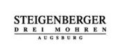  ??  ?? Das Steigenber­ger Logo mit den stilisiert­en Köpfen der Mohren und ohne. Aktuell wird im Internet das rechte verwendet.