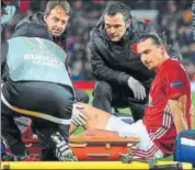  ?? AFP ?? Zlatan Ibrahimovi­c sustained a knee ligament injury.