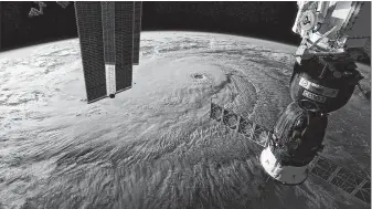  ?? Ricky Arnold / NASA via New York Times ?? Last week, space station astronaut Ricky Arnold took a photo of Hurricane Lane as it neared Hawaii.