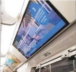  ?? MTA ?? Thousands of digital ad screens like this one are coming to subway cars over the next five years.