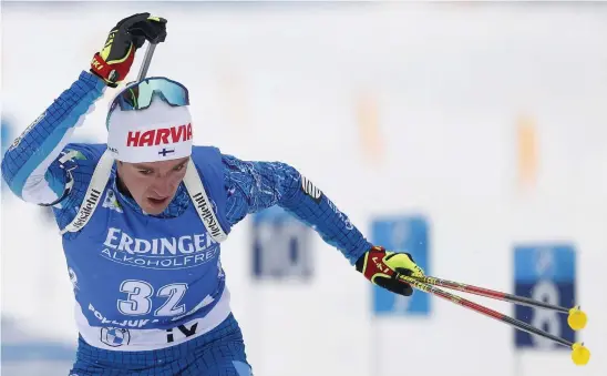  ?? FOTO: PRIMOZ JERONCIC/LEHTIKUVA ?? Tero Seppälä nosade på pallplacer­ingarna i Hochfilzen.
■