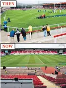  ??  ?? THEN
NOW
History: Stradey Park (top) as a World Cup venue in 1999, and the Parc y Scarlets