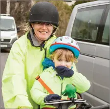  ??  ?? Philomena and Aibhlinn Cullen at the Caherdanie­l Valentines Ride.