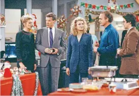  ?? [CBS ARCHIVE PHOTO] ?? The original “Murphy Brown” cast: Faith Ford, Charles Kimbrough, Candice Bergen, Joe Regalbuto and Grant Shaud.