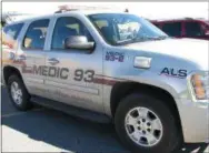  ?? SUBMITTED PHOTO ?? Medic 93 performs medic assist services to 13 basic life support (BLS) ambulances in neighborin­g communitie­s.