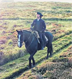  ??  ?? Sitting pretty: Poldark on his ‘small’ horse Seamus