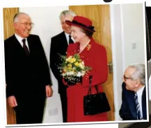  ??  ?? Royal: Queen opens the home in 1991