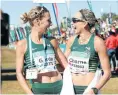  ??  ?? Gerda Steyn, left, and Charne Bosman will run the Two Oceans on Saturday.