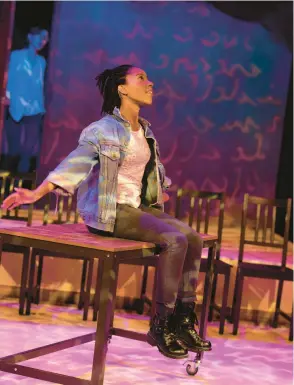  ?? ?? Felicia Fields as college student Kim in “Taking Measure.”