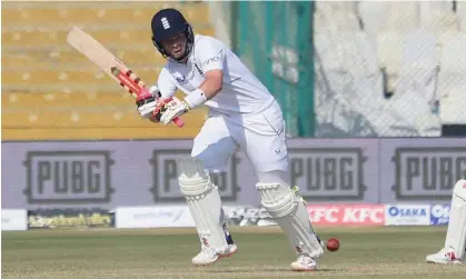  ?? ?? Ollie Pope says he wants to keep developing his cricketing brain as he is tipped to lead England in the future. Photograph: Shahzaib Akber/ EPA