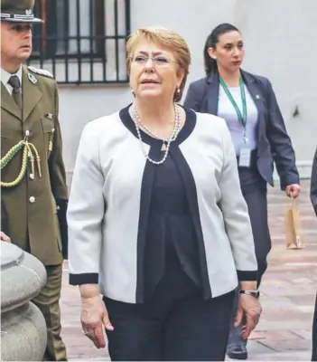  ??  ?? ► La Presidenta Michelle Bachelet.