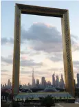  ??  ?? Dubai Frame gives visitors a peek into the traditiona­l and modern aspects of the emirate.