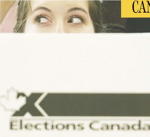  ?? Postmedia news FILES ?? Canada’s 27 million voters may have many different reasons for voting as they do. Only some of these could be described as “issues” in the convention­al understand­ing of the word, Andrew Coyne writes.