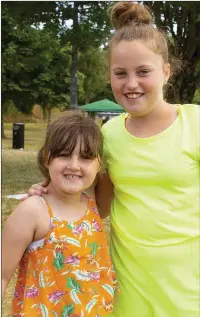  ??  ?? Tia Murray and Kaiya Egan at Fitfest in Pearse Park.