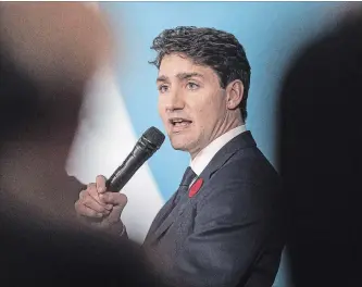  ?? JEAN-FRANCOIS BADIAS THE ASSOCIATED PRESS FILE PHOTO ?? Prime Minister Justin Trudeau says “I am an extremely proud Quebecer, I’m an extremely proud Canadian.”