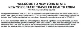  ?? JOSEPH SPECTOR/USA TODAY NETWORK ?? The New York Department of Health asks passengers on flights to fill out this form on where they have been.