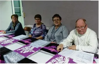  ??  ?? Le bureau directeur : Marie-Christine Saillard, Josiane Boucher, Ginette Larçon Claude Vallet.