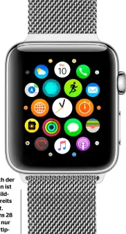  ??  ?? Direkt nach der Installati­on ist der App-Bildschirm bereits gut gefüllt. Mindestens 28 Apps sind nur ein Fingertipp­en entfernt.