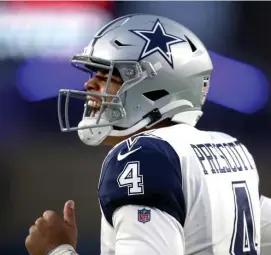  ?? NANCY LANE / HERALD STAFF FILE ?? BIG YEAR: Playing on the franchise tag, Cowboys quarterbac­k Dak Prescott is making a big bet on himself.