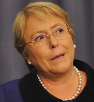  ??  ?? The UN high commission­er for human rights, Michelle Bachelet, says Australia should roll back its mandatory detention policies.