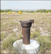  ?? ?? ABOVE: A well owned by the Southern Nevada Water Authority is just yards away from the Spring Vally swamp cedars, a site sacred to the Ely Shoshone.