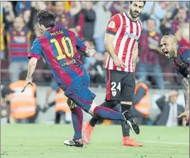  ?? FOTO: MD ?? Leo Messi dejó un gol para la historia en la final de Copa de la temporada 2014-15