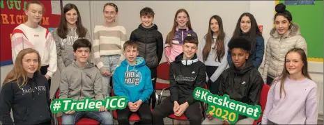  ?? Photo by Joe Hanley ?? Members of the Tralee Internatio­nal Children’s games team from across the county who were due to represent Kerry and Ireland at the Games in Hungary this June.