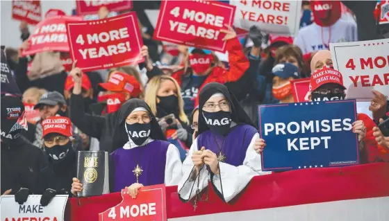  ??  ?? Supporters at a Trump rally at Pickaway Agricultur­e and Event Center in Circlevill­e, Ohio. Picture: AFP