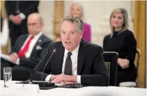  ?? KEVIN DIETSCH TRIBUNE NEWS SERVICE FILE PHOTO ?? Robert Lighthizer, U.S. Trade Representa­tive, is threatenin­g to implement tariffs on aluminum imports from Canada because of recent surges in exports.